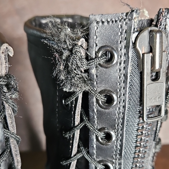 Vintage 1996 Biltrite Flight Aviator Combat Zip Lace Up Boots Size 10D - Picture 11 of 15